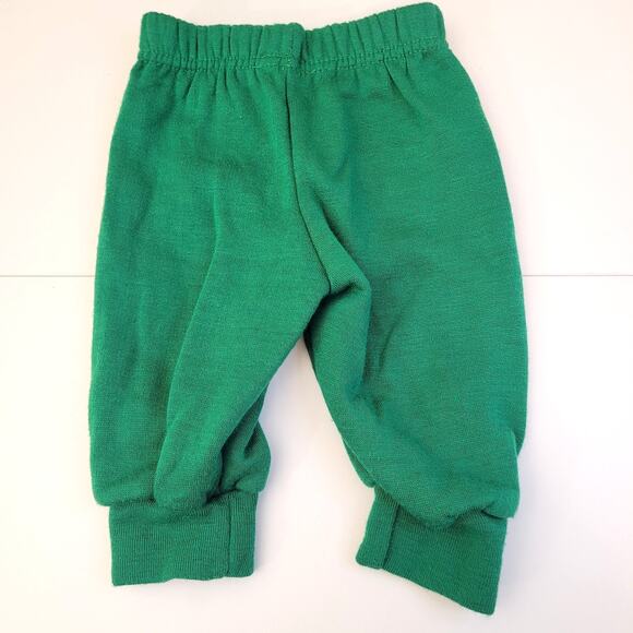 Vintage Infant Sweatpants Green Size Small Elastic Waist USA Made 70s 80s - Picture 2 of 5